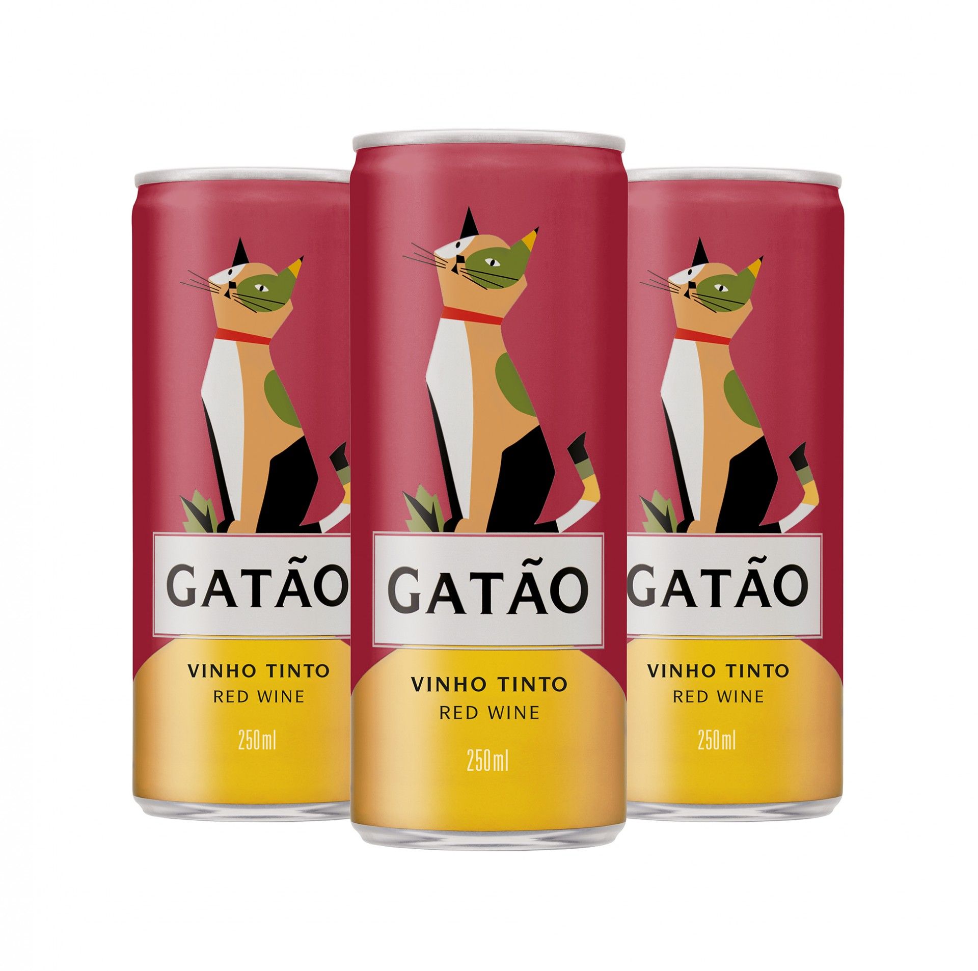 Gatão Vinho Tinto Lata - Pack 3 Unidades